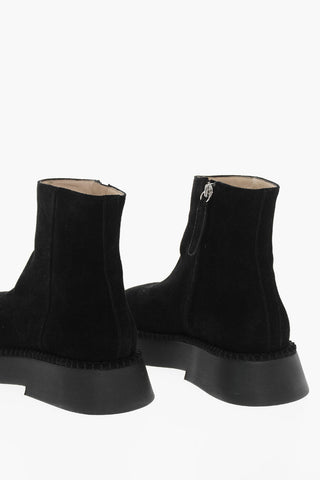 Suede ROSA LOW Booties with Side Zip