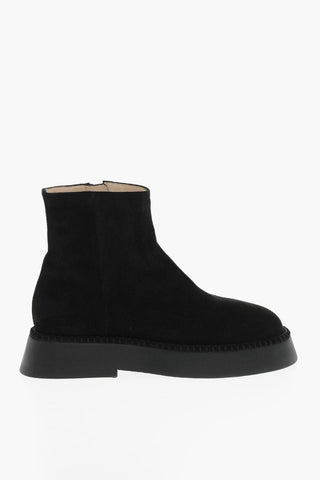 Suede ROSA LOW Booties with Side Zip