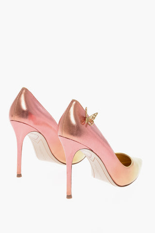 Pumps in Pelle Lamè MARIPOSA con Dettaglio Farfalla 11,5cm