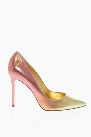 Pumps in Pelle Lamè MARIPOSA con Dettaglio Farfalla 11,5cm