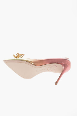 Pumps in Pelle Lamè MARIPOSA con Dettaglio Farfalla 11,5cm