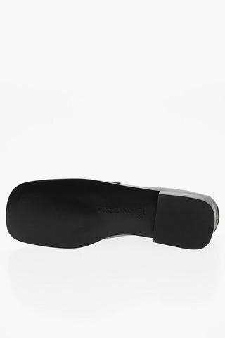 Square Toe Two-tone Loafers with Visible Stitchings