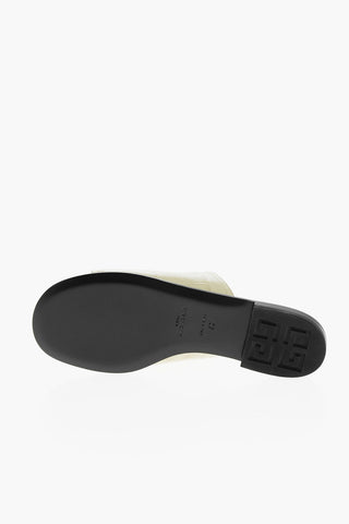 Leather Slides with Mesh 4G Logo