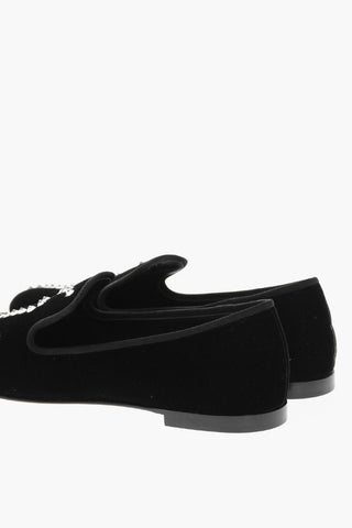 Velour DALILA VERONICA Loafers with Crystal Detail