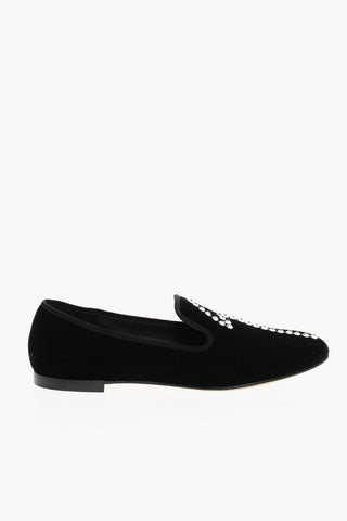 Velour DALILA VERONICA Loafers with Crystal Detail