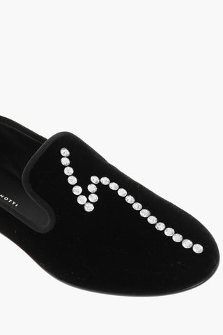 Velour DALILA VERONICA Loafers with Crystal Detail