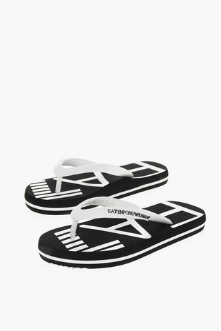 EMPORIO Rubber Flip Flops with Contrasting Logo