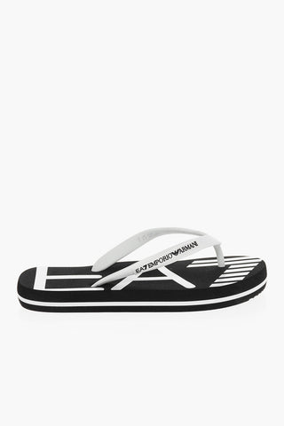 EMPORIO Rubber Flip Flops with Contrasting Logo