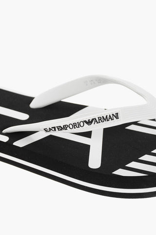 EMPORIO Rubber Flip Flops with Contrasting Logo