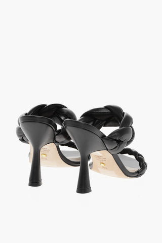 Spool Heel PLAYA Mules with Braided Bands 10cm
