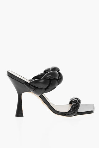 Spool Heel PLAYA Mules with Braided Bands 10cm
