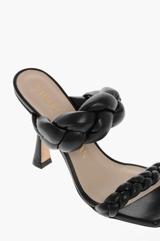 Spool Heel PLAYA Mules with Braided Bands 10cm