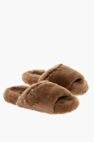 Teddy ACINDA Slippers with Pearl and Crystal Detail