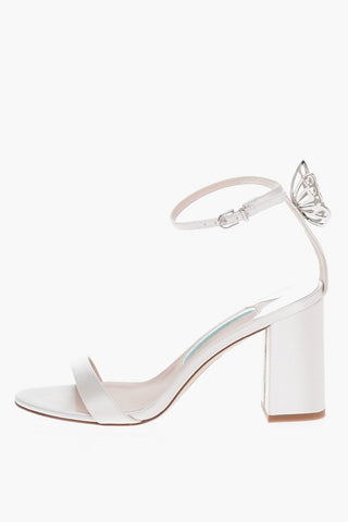 Squared Heel Satin MARIPOSA MID Sandals with Butterfly Detail 9cm
