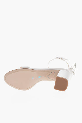 Squared Heel Satin MARIPOSA MID Sandals with Butterfly Detail 9cm