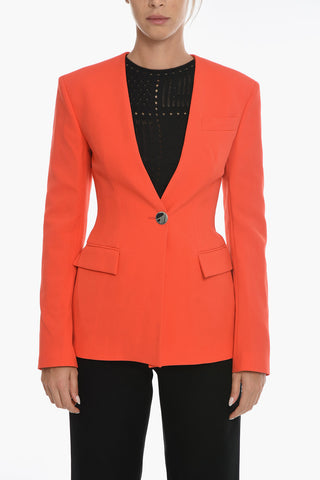 3 Pocket Single-breasted LOUISE Blazer with No-lapel