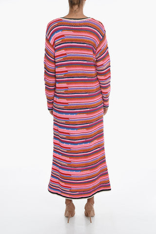 Maxikleid aus Wollstrick mit langen Ärmeln