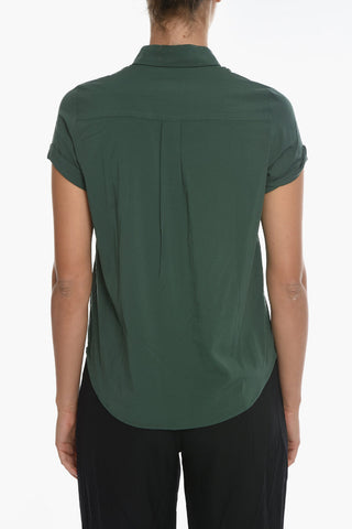 Solid Color MAJAN Shirt with Short Sleeve
