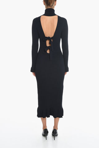 Maxidress Bareback in Tessuto a Costine