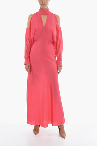 Vestito Maxi Con Cutout A maniche Lunghe