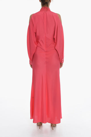 Vestito Maxi Con Cutout A maniche Lunghe