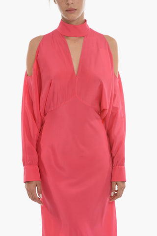 Vestito Maxi Con Cutout A maniche Lunghe