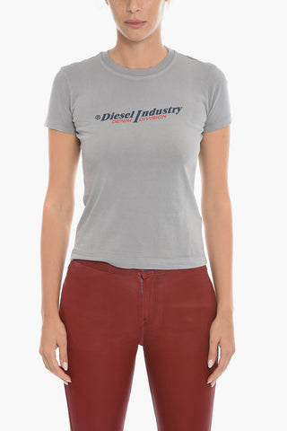 RED TAG T-Shirt Girocollo T-SLI-IND in Tinta Unita con Logo Stampato