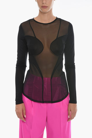 Sheer Long Sleeved Top