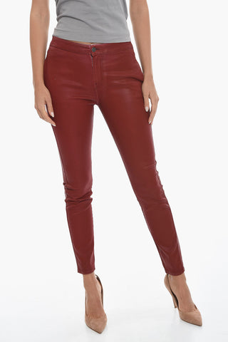 High Waisted Waxed Denim D-TAIL-SP2-NE Jogg Jeans 13cm