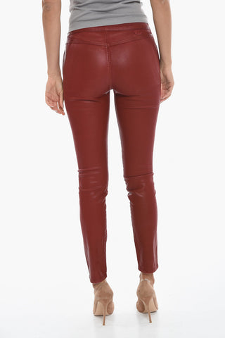 High Waisted Waxed Denim D-TAIL-SP2-NE Jogg Jeans 13cm