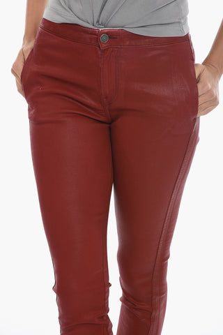 High Waisted Waxed Denim D-TAIL-SP2-NE Jogg Jeans 13cm
