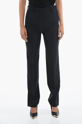 Straight Fit Tailored Pants with Flush Pockets