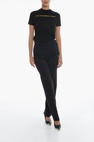 Straight Fit Tailored Pants with Flush Pockets