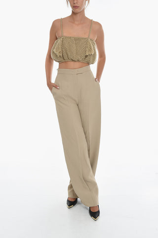 Knitted Crop Top with Tassels