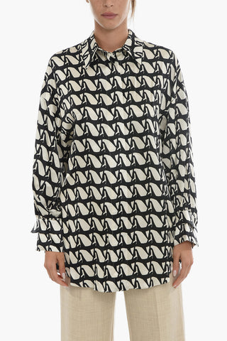 Silk-satin RANCE Shirt with Puffed Sleeves