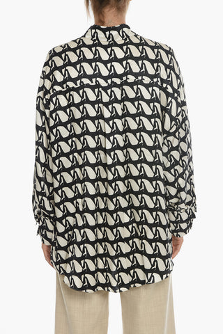 Silk-satin RANCE Shirt with Puffed Sleeves