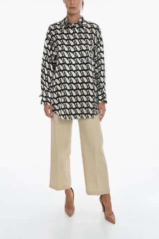 Silk-satin RANCE Shirt with Puffed Sleeves