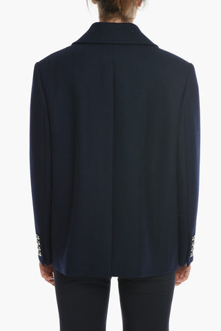 Cappotto Doppiopetto in Lana Herringbone