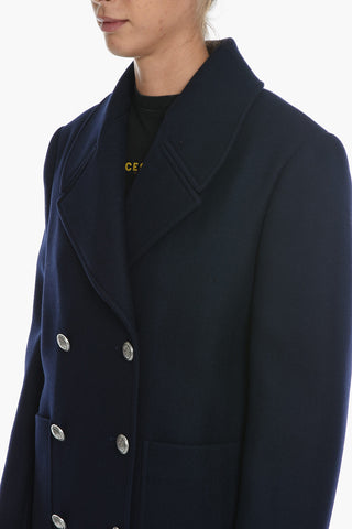 Cappotto Doppiopetto in Lana Herringbone