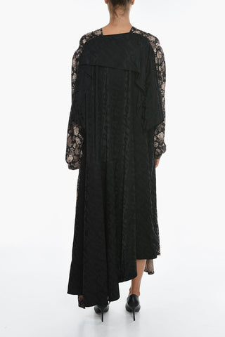 Floral Print Mazi dress With Draping