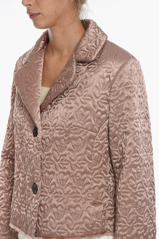 MM1 Quilted Satin Single Breasted Blazer