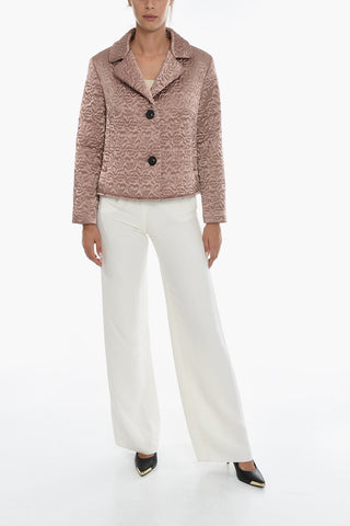 MM1 Quilted Satin Single Breasted Blazer