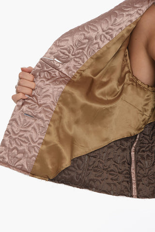 MM1 Quilted Satin Single Breasted Blazer