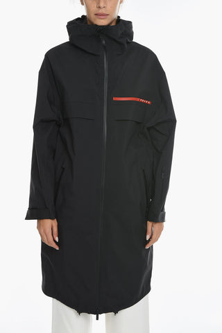 Technical Fabric Long Windbreaker