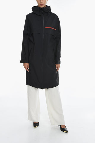 Technical Fabric Long Windbreaker