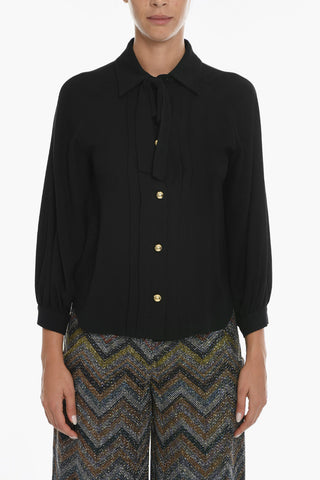 COUTURE! Camicia con Maniche a Palloncino e Bottoni Gioiello