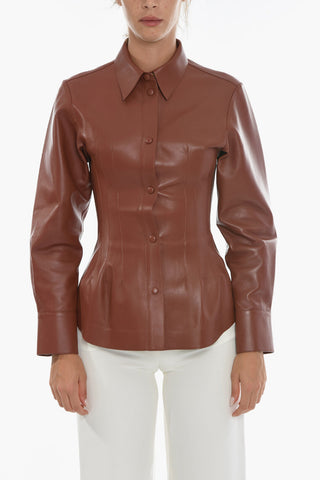 Cinched Leather Shirt