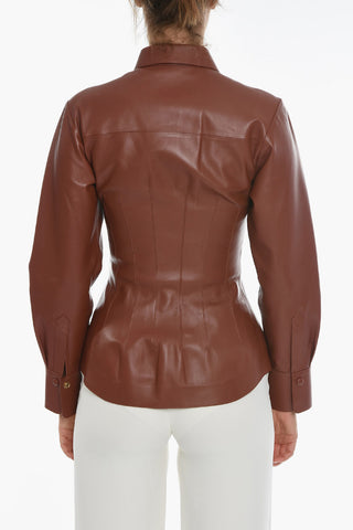 Cinched Leather Shirt