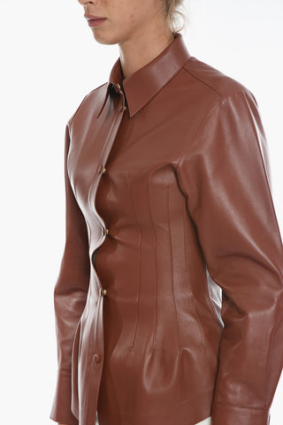 Cinched Leather Shirt