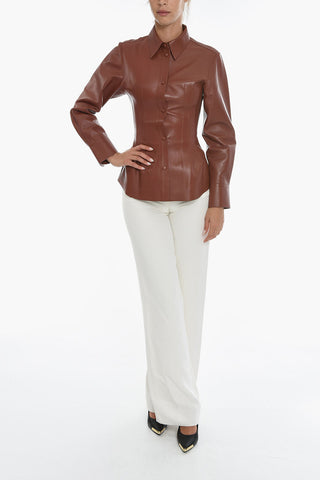 Cinched Leather Shirt